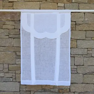 Maison d'été Store en lin blanc 45X120 CM pas cher