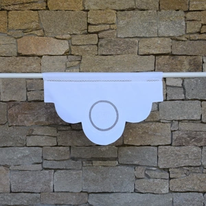 Maison d'été Cantonnière avec monogramme 45X25 CM pas cher