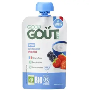 Good Goût Brassé Fraise Mûre bio dès 6 mois 90gr pas cher