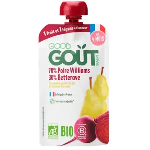 Good Goût Gourde poire et betterave - 120gr pas cher