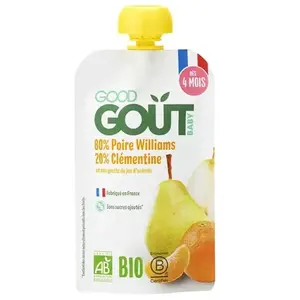 Good Gout Déssert Bébé Poire Clémentine 4 Mois Bio 120g pas cher