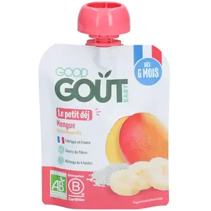 Comparateur de prix : Good Goût Le Petit Dèj Gourde Mangue +6m Bio 70g