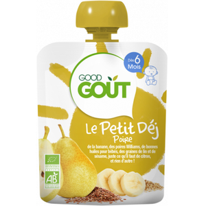 Comparateur de prix : Good Goût - BIO - Gourde Petit Déj Poire dès 6 Mois 70 g