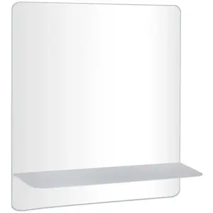 MOB-IN Miroir rectangulaire 60 x 70 cm sorrento avec tablette blanche MTC 1258