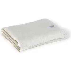 Comparateur de prix : Les Jardins de la Comtesse Plaid cachemire et laine beige amande 130 x 230 cm