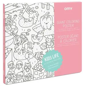 Comparateur de prix : Omy - Poster géant à colorier Le mini-monde des enfants Multicolore taille unique