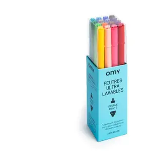 Omy - Feutres ultra-lavables - Boîte de 16 Multicolore taille unique pas cher