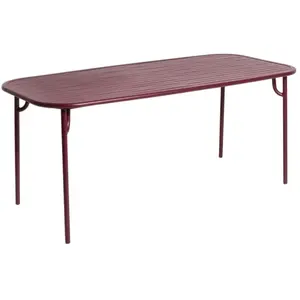Table de jardin rectangulaire bordeaux 180 cm Week-End - Petite Fritur... pas cher