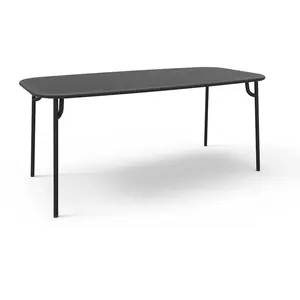 Table de jardin rectangulaire noire 180 cm Week-End - Petite Friture