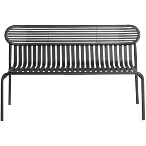 Banc de jardin noir Week-End - Petite Friture