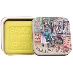 La Savonnerie de Nyons - Savon 100g Verveine et Boîte Métal Barbier un... pas cher