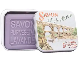 La Savonnerie de Nyons - Savon 100g Lavande et Boîte Métal Pont du Gar... pas cher