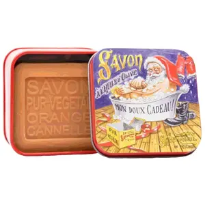 La Savonnerie de Nyons - Savon 100g Orange-Cannelle et Boîte Métal Bai... pas cher
