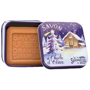 La Savonnerie de Nyons - Savon 100g Orange-Cannelle et Boîte Métal Cha... pas cher
