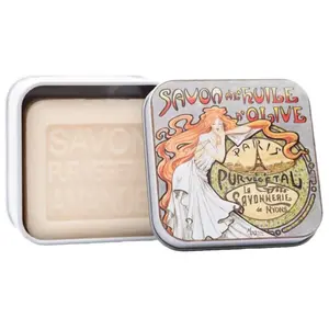 La Savonnerie de Nyons - Savon 100g Amande et Boîte Métal Mucha 2 unis... pas cher