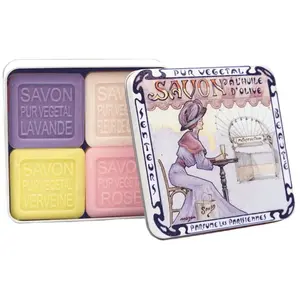 La Savonnerie de Nyons - Coffret de 4 Savons (Lavande, Verveine,Fleur de Coton, Rose) Métropolitain 400 g unisex