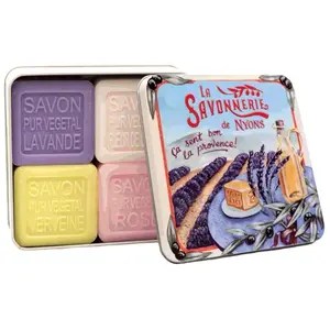 La Savonnerie de Nyons - Coffret de 4 Savons (Lavande, Verveine,Fleur de Coton, Rose) Champ 400 g unisex pas cher