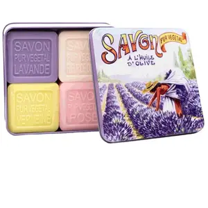 La Savonnerie de Nyons - Coffret de 4 Savons (Lavande, Verveine,Fleur de Coton, Rose) Cueillette 400 g unisex
