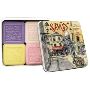 La Savonnerie de Nyons - Coffret de 4 Savons (Lavande, Verveine,Fleur de Coton, Rose) Montmartre 400 g unisex