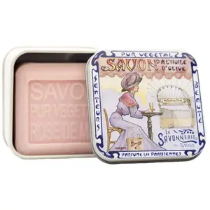 La Savonnerie de Nyons - Savon 100g Rose de Mai et Boîte Métal Métropo... pas cher
