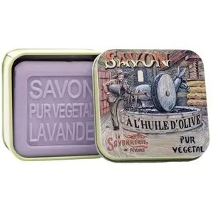 La Savonnerie de Nyons - Savon 100g Lavande et Boîte Métal Moulin unis... pas cher