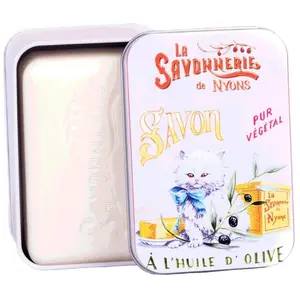 La Savonnerie de Nyons - Savon 200g Fleur de Coton et Boîte Métal Chat... pas cher