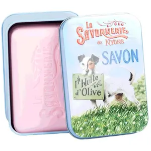 La Savonnerie de Nyons - Savon 200g Rose et Boîte Métal Jack Russel un... pas cher