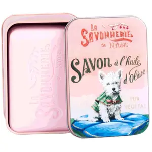 La Savonnerie de Nyons - Savon 200g Rose et Boîte Métal Westie unisex pas cher