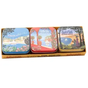 La Savonnerie de Nyons - Lot de 3 Boîtes à Savon Lavande 100g Côte d'Azur 300 g unisex