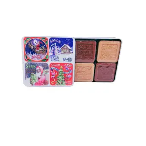 La Savonnerie de Nyons - Coffret de 4 Savons (Orange-Cannelle, Pain d'Épices) Noël 400 g unisex