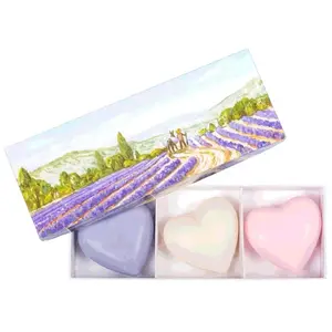 La Savonnerie de Nyons - Coffret de 3 Savons Coeur 50g (Lavande, Fleur de Coton, Rose) 150 g unisex pas cher