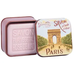 La Savonnerie de Nyons - Savon 100g Rose de Mai et Boîte Métal Champs ... pas cher