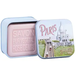 La Savonnerie de Nyons - Savon 100g Rose de Mai et Boîte Métal Sacré C... pas cher