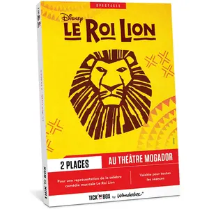 Coffret cadeau Wonderbox Le Roi Lion pour 2 personnes pas cher