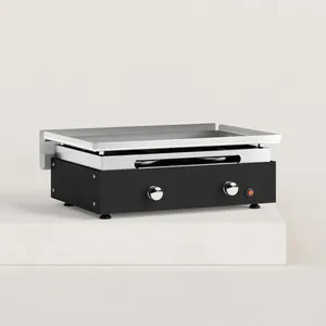Verycook - Plancha gaz Créative 2 feux inox pas cher