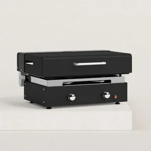 Verycook - Couvercle de cuisson pour plancha gaz Créative 2 feux Acier... pas cher