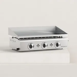 Vivaplancha - Plancha gaz Pimientos 3 feux inox 6 à 10 pers. pas cher