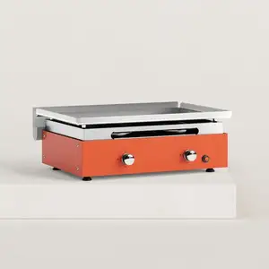 VERYCOOK Plancha gaz Créative 2 feux inox pas cher