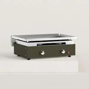 Verycook Plancha gaz Créative 2 Feux INOX 6 à 8 pers. 2 brûleurs (en Forme de U) pas cher