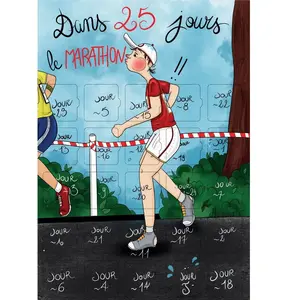 Calendrier avant marathon 25 défis pas cher