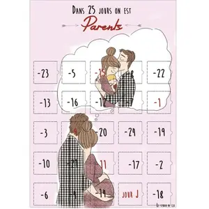 Calendrier de l'avant naissance 25 jours pas cher