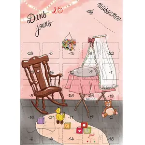 Calendrier de l'avent naissance 25 mots pas cher