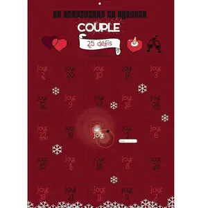 Calendrier couple 25 défis tendres pas cher