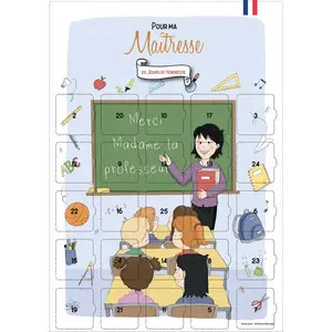 Calendrier de l'avent maitresse 25 mots pas cher