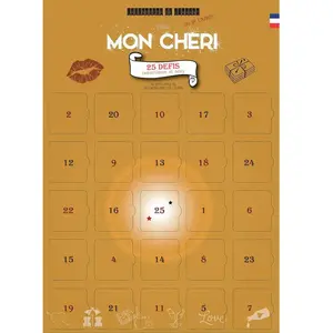 Non communiqué Calendrier de l'avant ou de l'après mon chéri 25 défis en couple pas cher