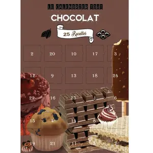 Calendrier avent chocolat 25 recettes pas cher