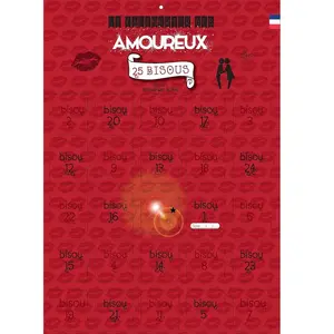 Calendrier couple 25 bisous romantiques pas cher