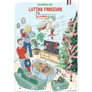 Calendrier de l'avent lutins 25 blagues pas cher