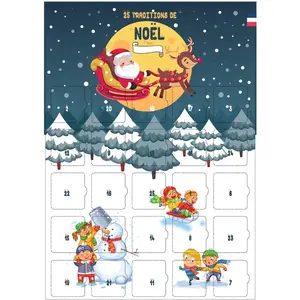 Calendrier avent traditionnel enfant pas cher