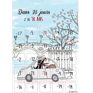 Calendrier avant les 18 ans 25 défis pas cher